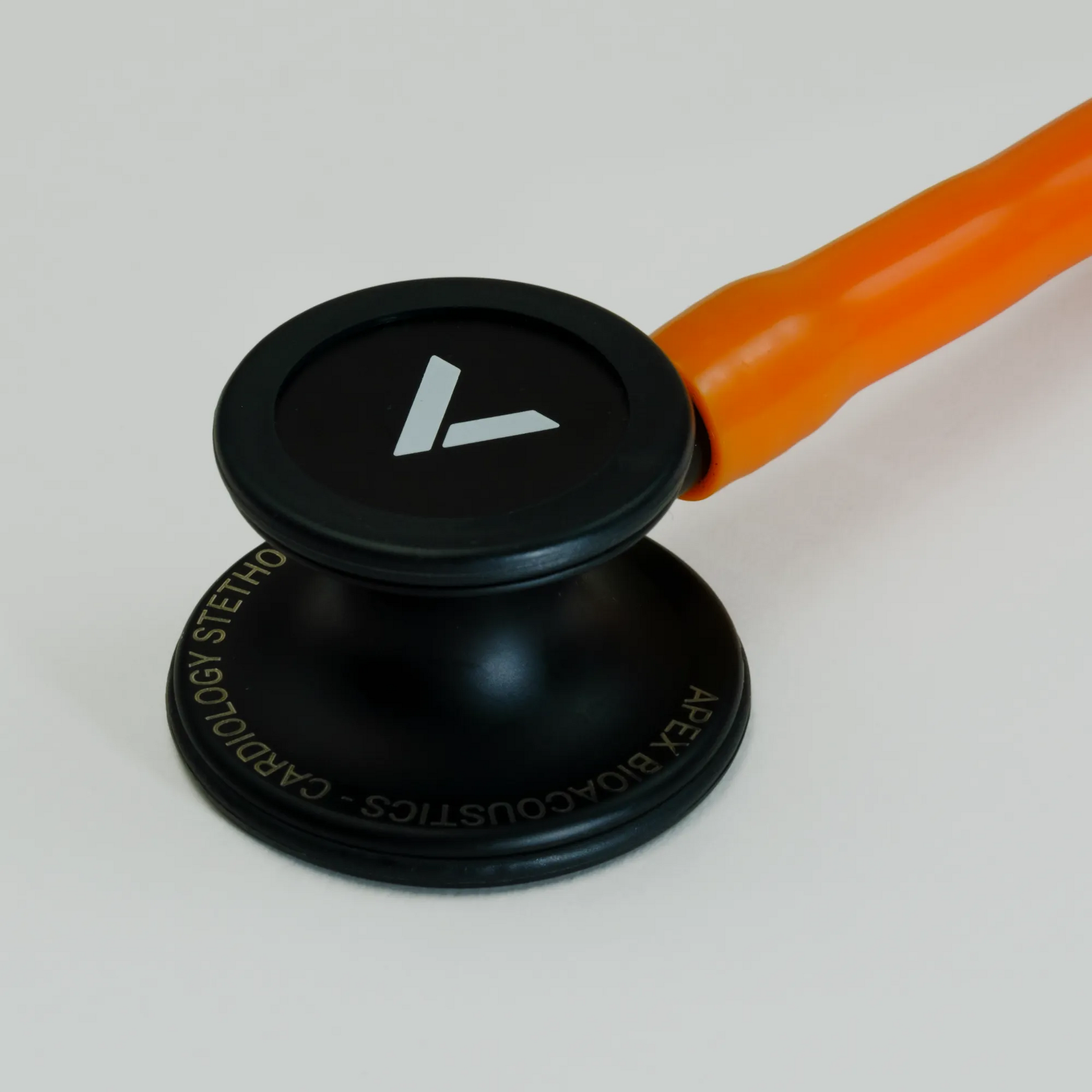 orange cardiology stethoscope chest piece