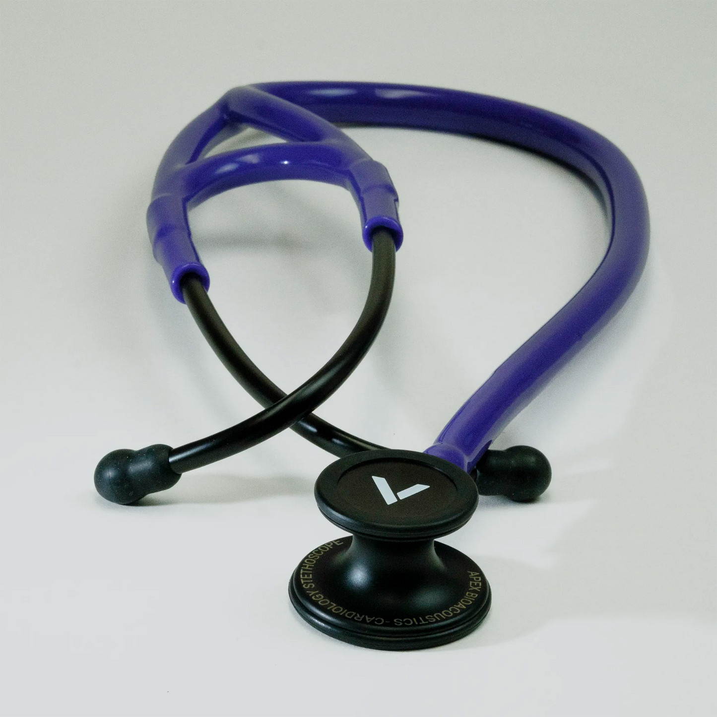 a picture of  a purple cardiology stethoscope