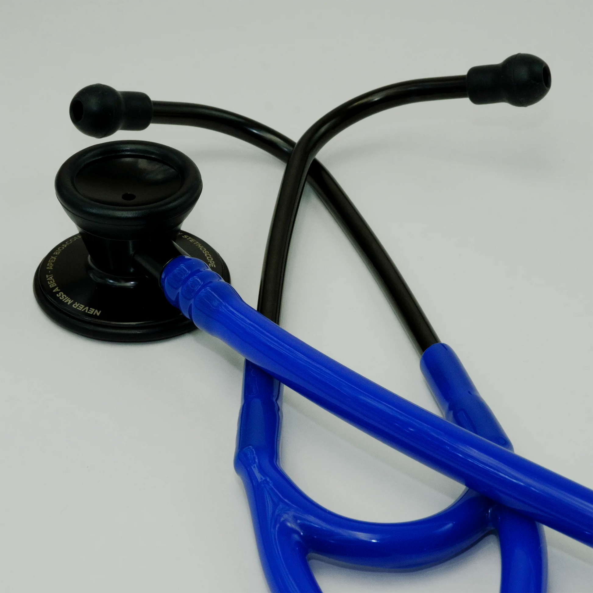 blue cardiology stethoscope tubing and ear  tips