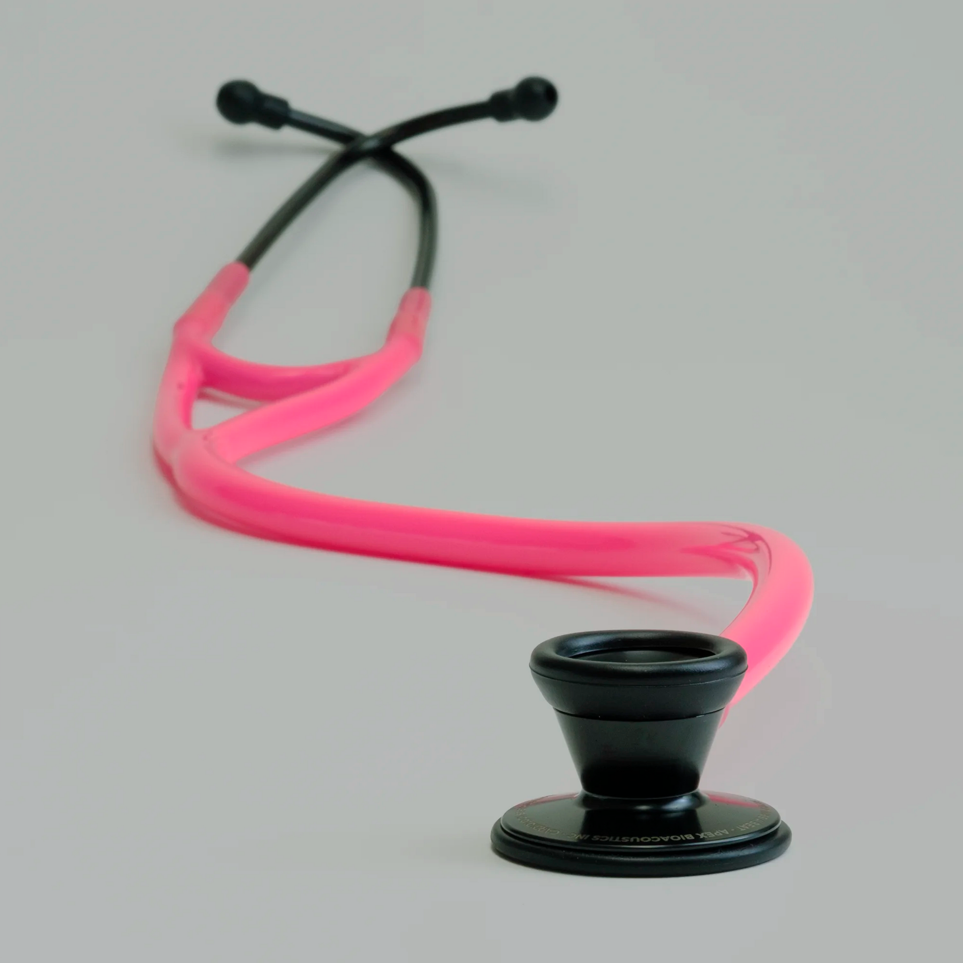 long pink cardiology stethoscope