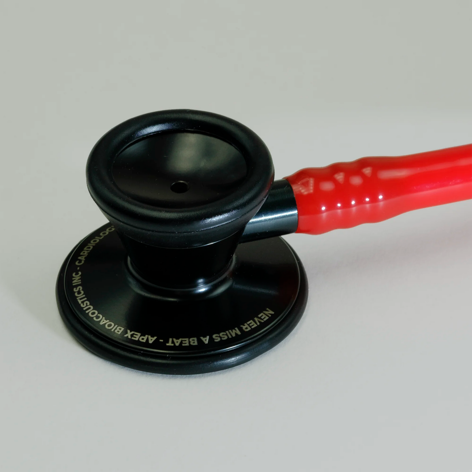 cardiology stethoscope red tubing and chest piece