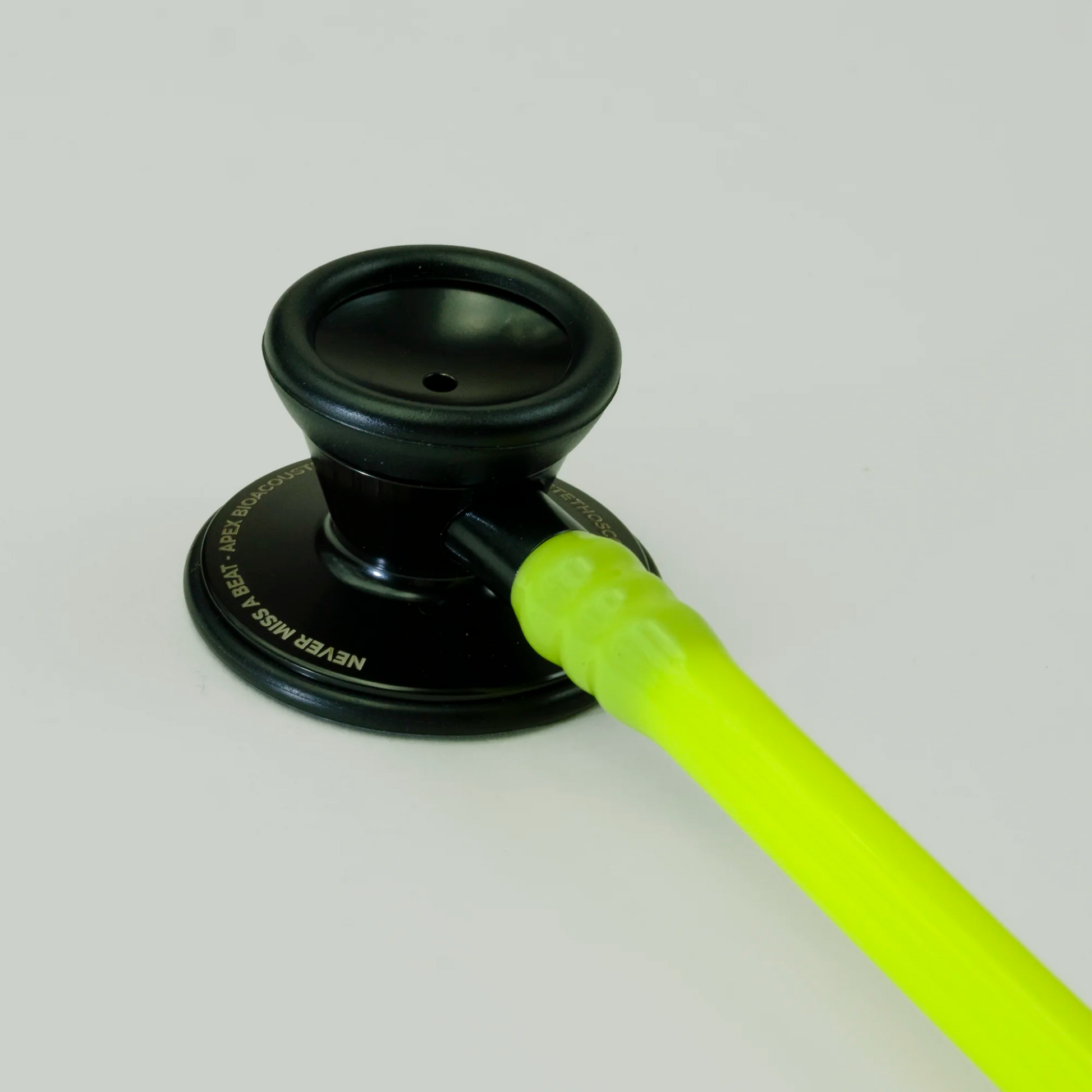 neon yellow cardiology stethoscope chest piece