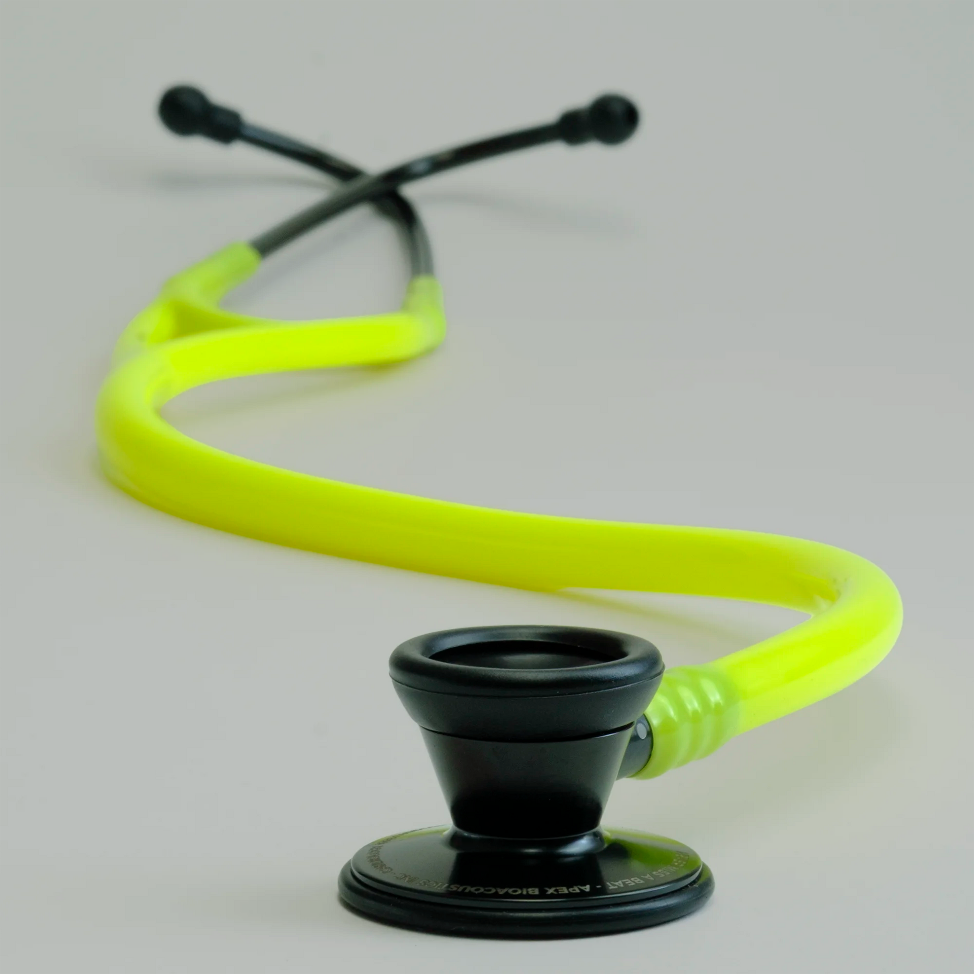 long neon yellow cardiology stethoscope