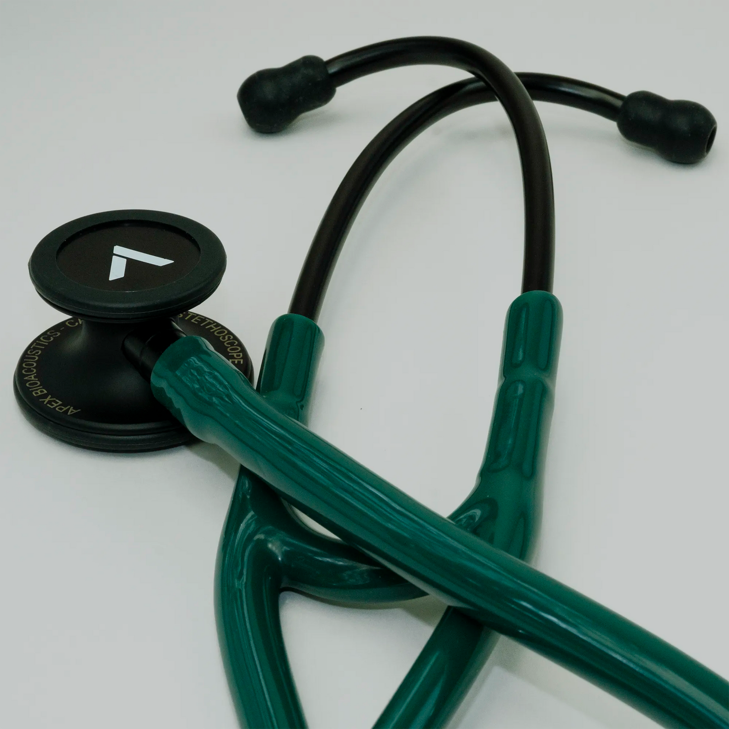  a teal cardiology stethoscope and ear tips
